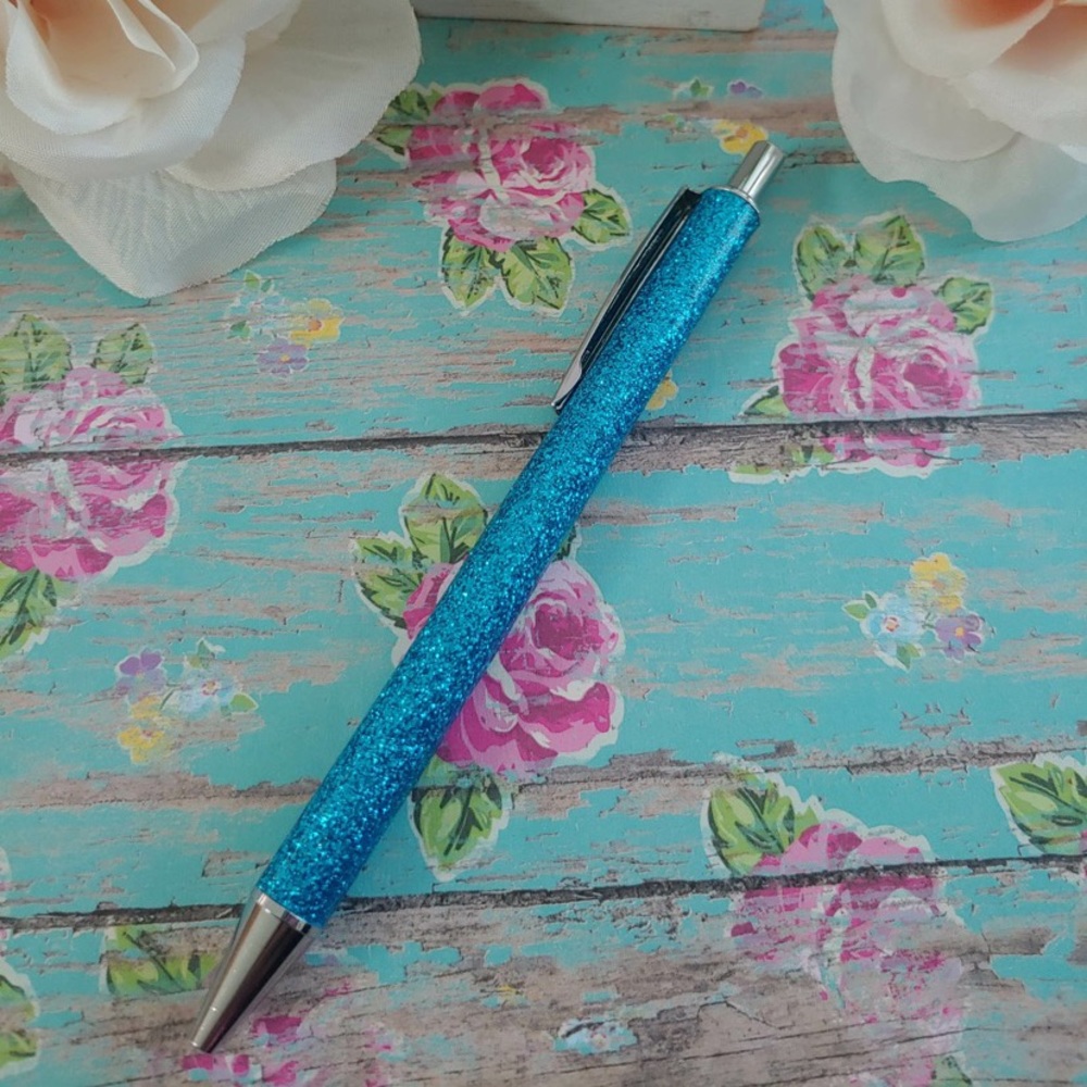 Metal Glitter Shimmer Ballpoint Retractable Pen